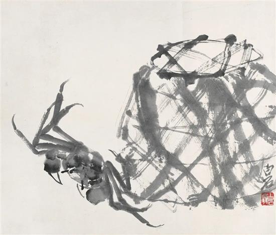蟹篓 齐白石 33×38.5cm 北京画院藏